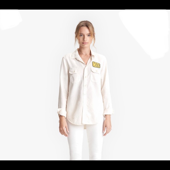 MOTHER The Trooper Button Up Shirt In Ciao NEW - Picture 2 of 16